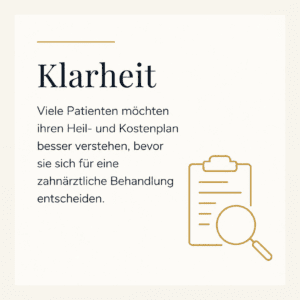 Heil- und Kostenplan einer Zahnbehandlung verständlich erklärt