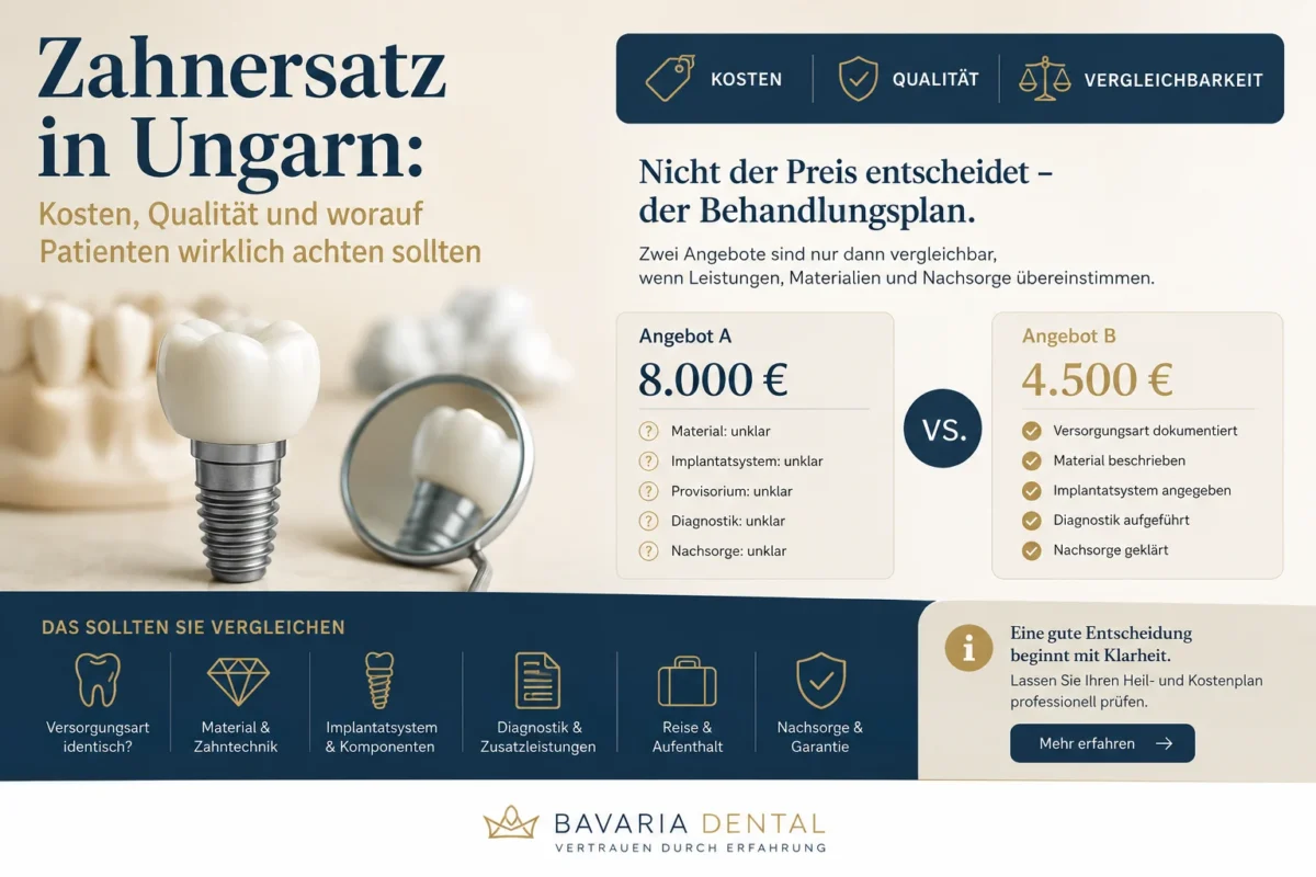 Zahnersatz in Ungarn – Kosten, Qualität und Behandlungspläne im Vergleich