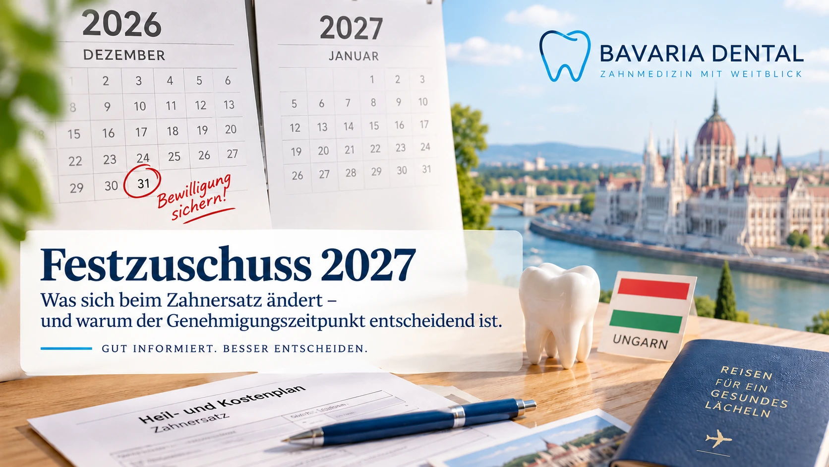 Festzuschuss 2027 für Zahnersatz – Genehmigung des Heil- und Kostenplans